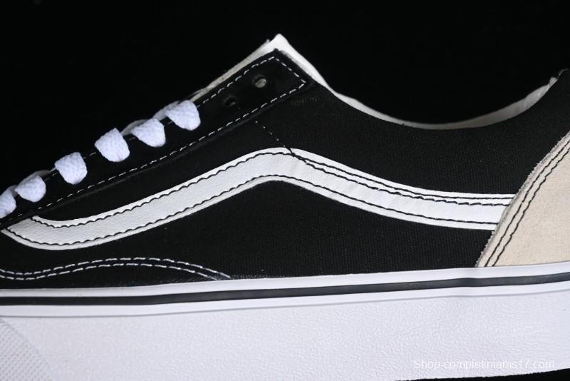 Vans Buzz Old Skool Peace Dove Classic Canvas Patchwork Low-Top Skate Shoes - VN000CR5BPB