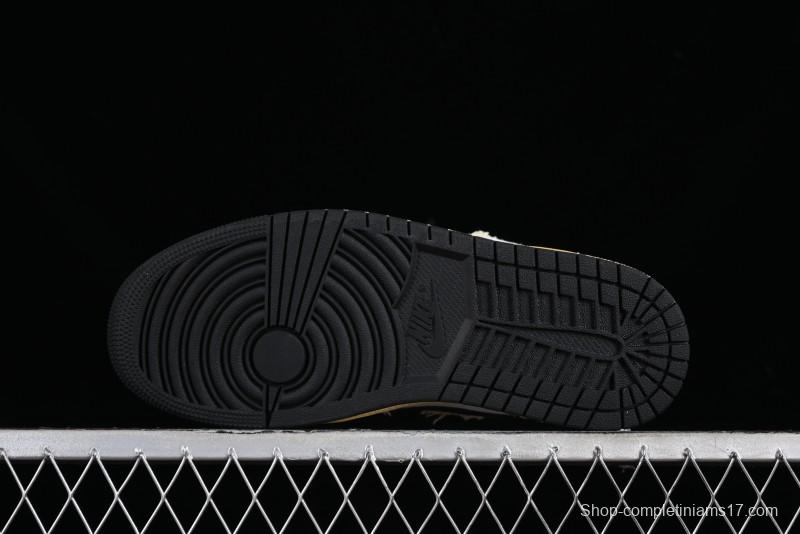 Nike Air Jordan 1 Low SE "WRMK" AJ1 Sashiko Stitch Low-Top Casual Sneakers - FN7670-493