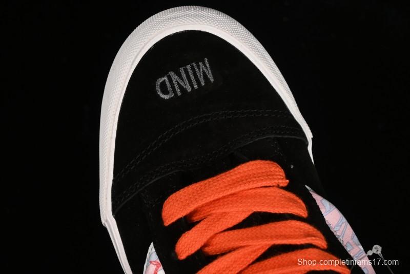 Vans Classics Knu Skool Retro Sneakers with Embroidered Graffiti Design and Thick Tongue - VN000CS00ZB