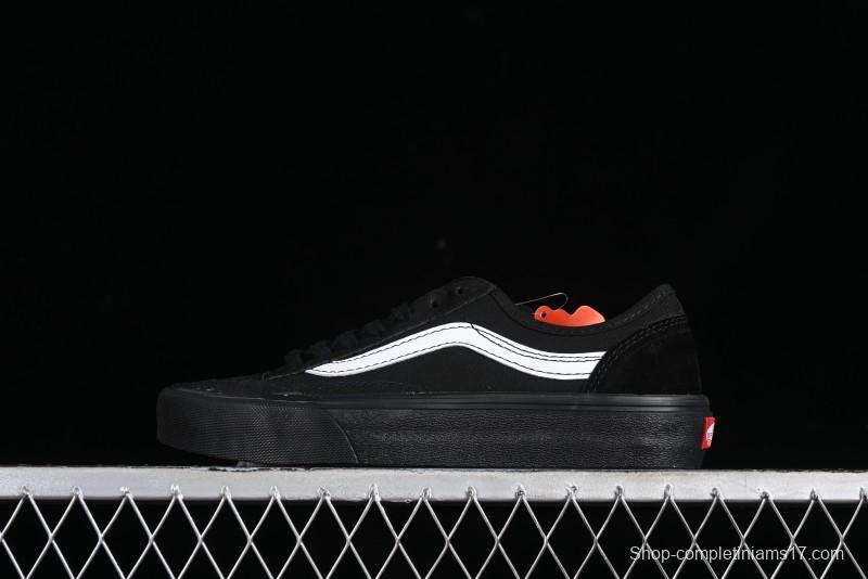 Vans Style 36 SF All Black Skate Shoes with Killer Whale Half-Toe Cap Design - VN0A3MVLB8C