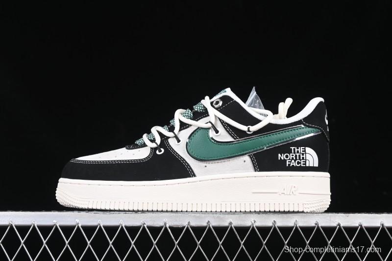 Nike Air Force 1 '07 Low The North Face Collaboration Black Green Lace-Up Low-Top Casual Sneakers - SJ1198-110