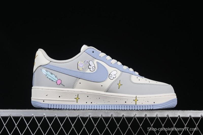 Nike Air Force 1'07 Low "Cherub" Anime Hand-Painted Doodle Low-Top Casual Sneakers - DB3301-711