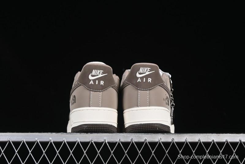 Nike Air Force 1 '07 Low The North Face Collaboration Light Brown Ghost Face Casual Sneakers - KK1988-065