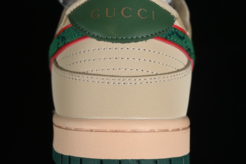 Nike SB Dunk Low Gucci Collaboration - Anniversary High-End Customized Low-Top Casual Sneakers - DQ1098-357