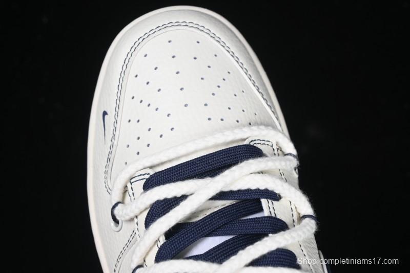 Nike SB Dunk Low Supreme Collaboration - Light Blue Mini Swoosh Anniversary Customized Low-Top Casual Skate Shoes - XX2025-568