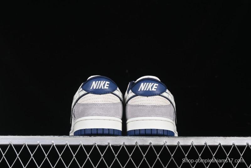 Nike SB Dunk Low MLB Collaboration Embroidered Blue Logo Anniversary Custom Low-Top Casual Skate Shoes - DJ2024-092