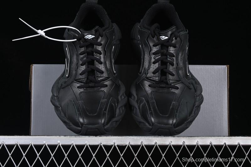 Balenciaga Monday Leather Round Toe Lace-Up Low-Top Casual Shoes - WDTSC1000