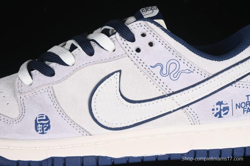 Nike SB Dunk Low The North Face Year of the Snake Collaboration Anniversary Edition Custom Low-Top Casual Skate Shoes - DM6868-014