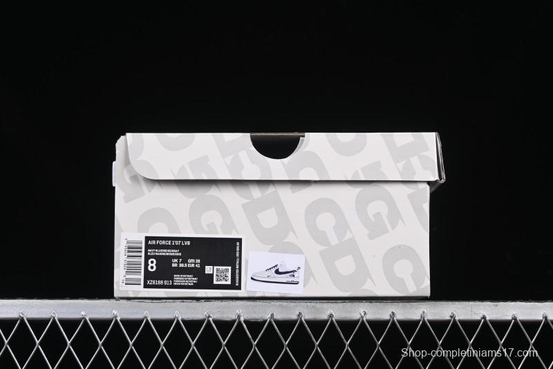 Nike Air Force 1 '07 Low The North Face Collaboration Blue Swoosh Logo Casual Sneakers - XZ6188-913