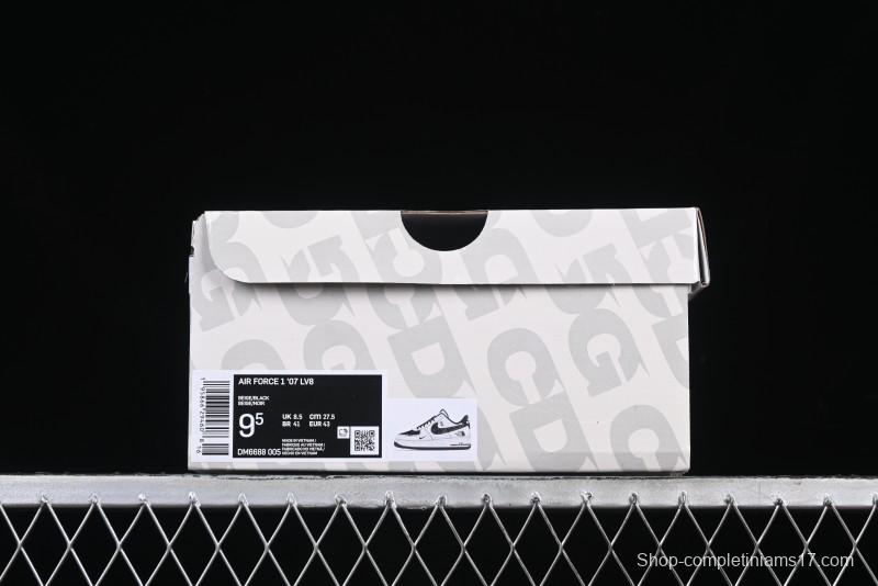 Nike Air Force 1'07 Low The North Face Collaboration Patent Leather Black Stitch Low-Top Casual Sneakers - DM6688-005