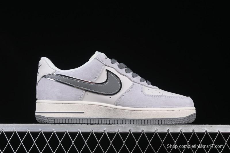 Nike Air Force 1 '07 Low The North Face Collaboration Grey Pigskin Grey Sole Low-Top Casual Sneakers - XZ6188-915