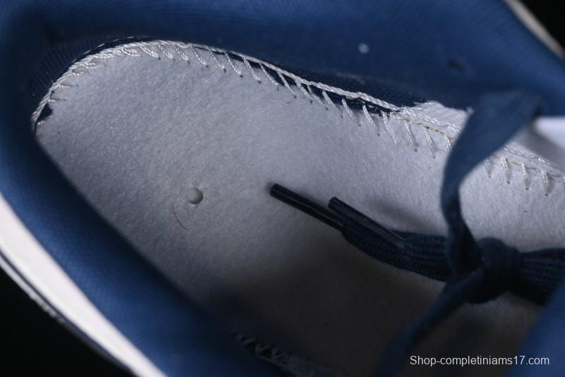 Nike Air Jordan 1 Low AJ1 The North Face Collaboration - Grey Pigskin Blue Sole Retro Basketball Shoes DM9188-011