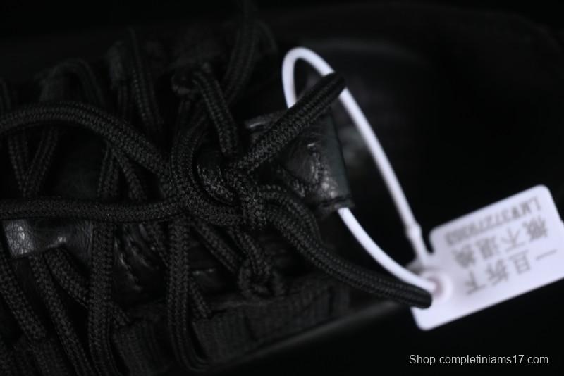 Men's All-Black Premium Leather Sneakers – Sleek & Versatile Design