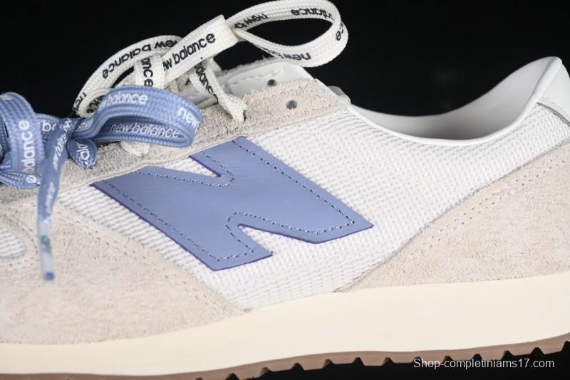 New Balance 237 Heritage Sneakers - Suede and Mesh in Muted Gray with Blue Accents