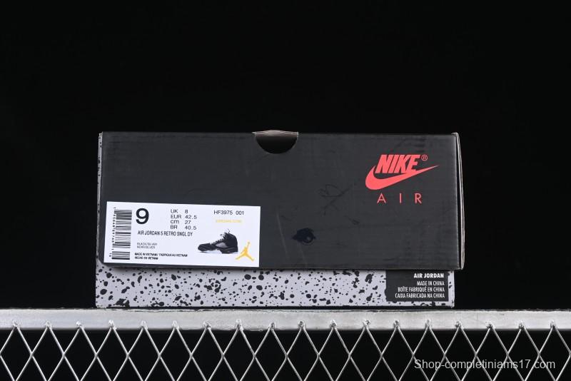 Nike Air Jordan 5 Retro Black "Metallic Reimagined" Basketball Shoes - HF3975-001