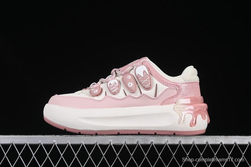 Pink Drip Chunky Sneakers – Trendy Casual Shoes for Women