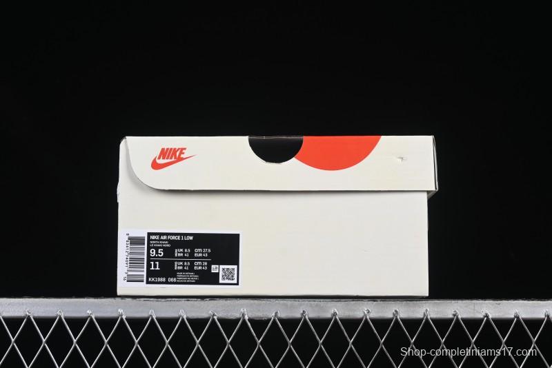 Nike Air Force 1'07 Low Dior Collaboration Red Black Zebra Print Casual Sneakers - KK1988-066