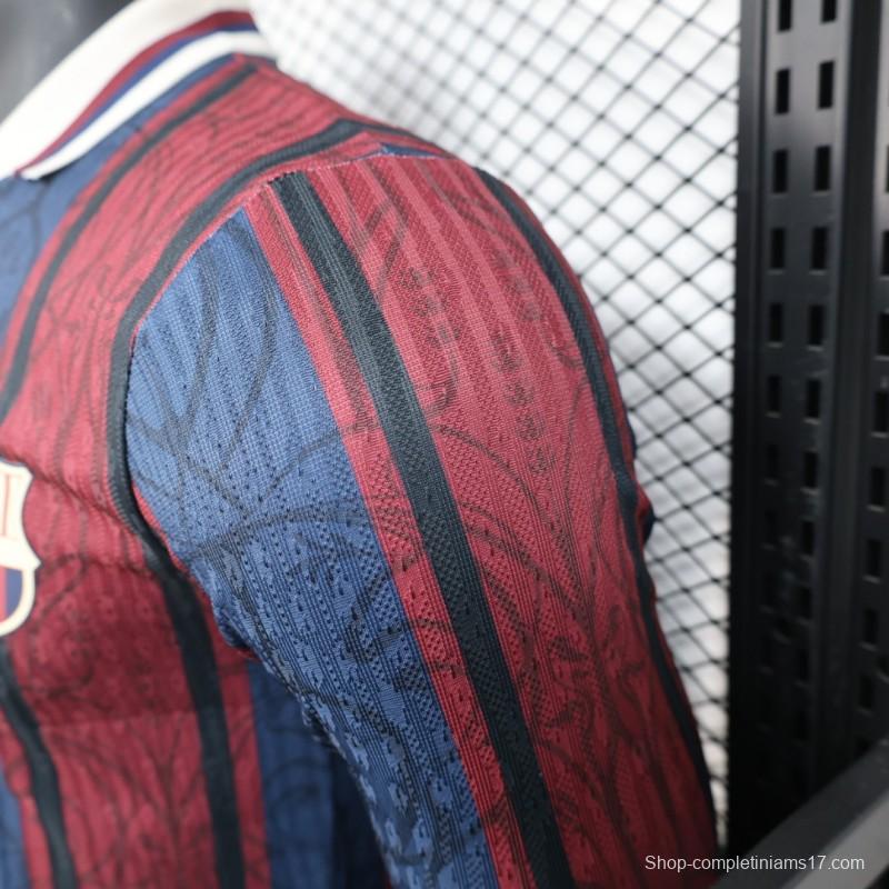 Player Version 25/26 Modernist FC Barcelona Polo Long Sleeve Jersey
