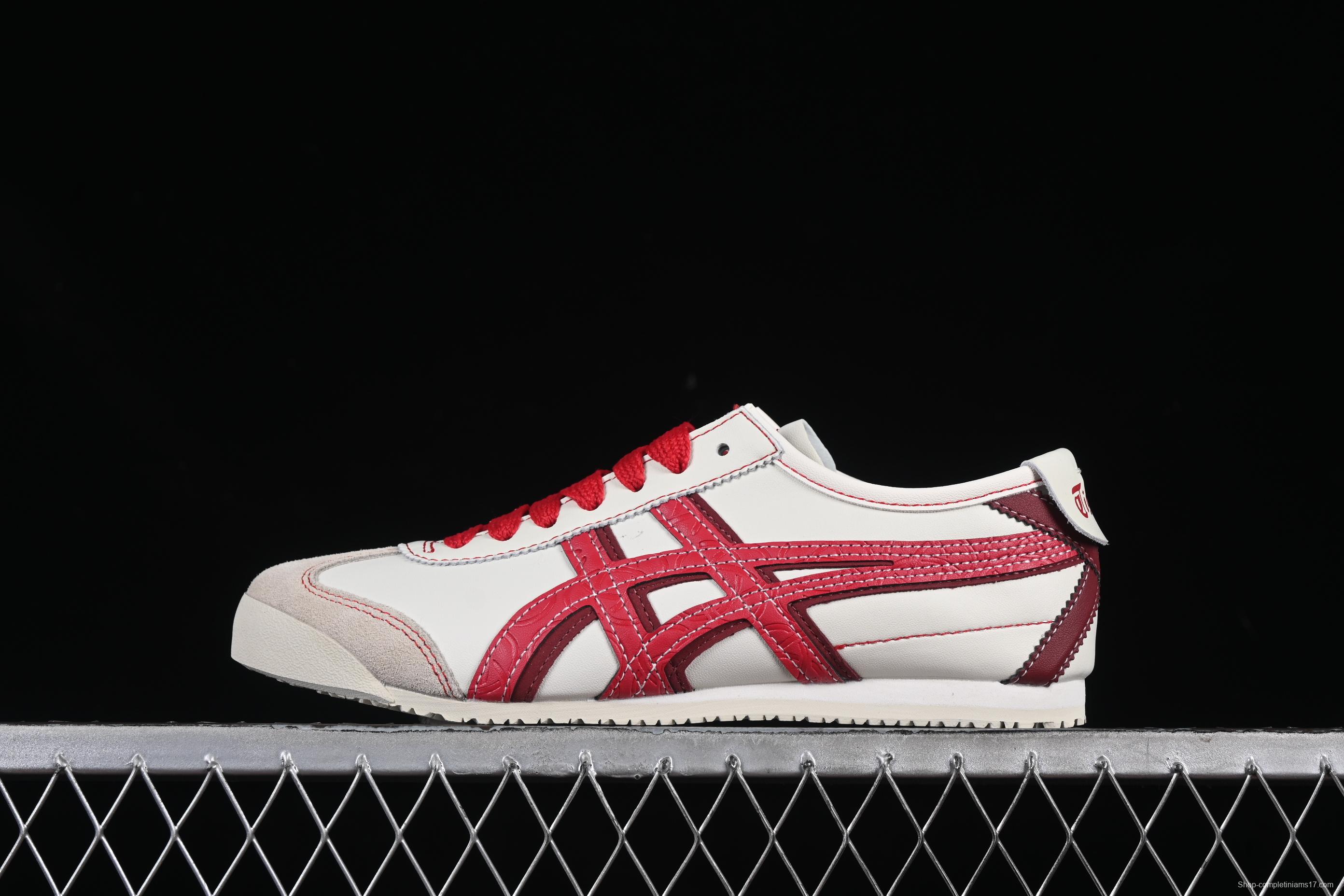 Onitsuka Tiger Mexico 66 Low-Top Leather Sneakers for Casual Running - 1183C391-100