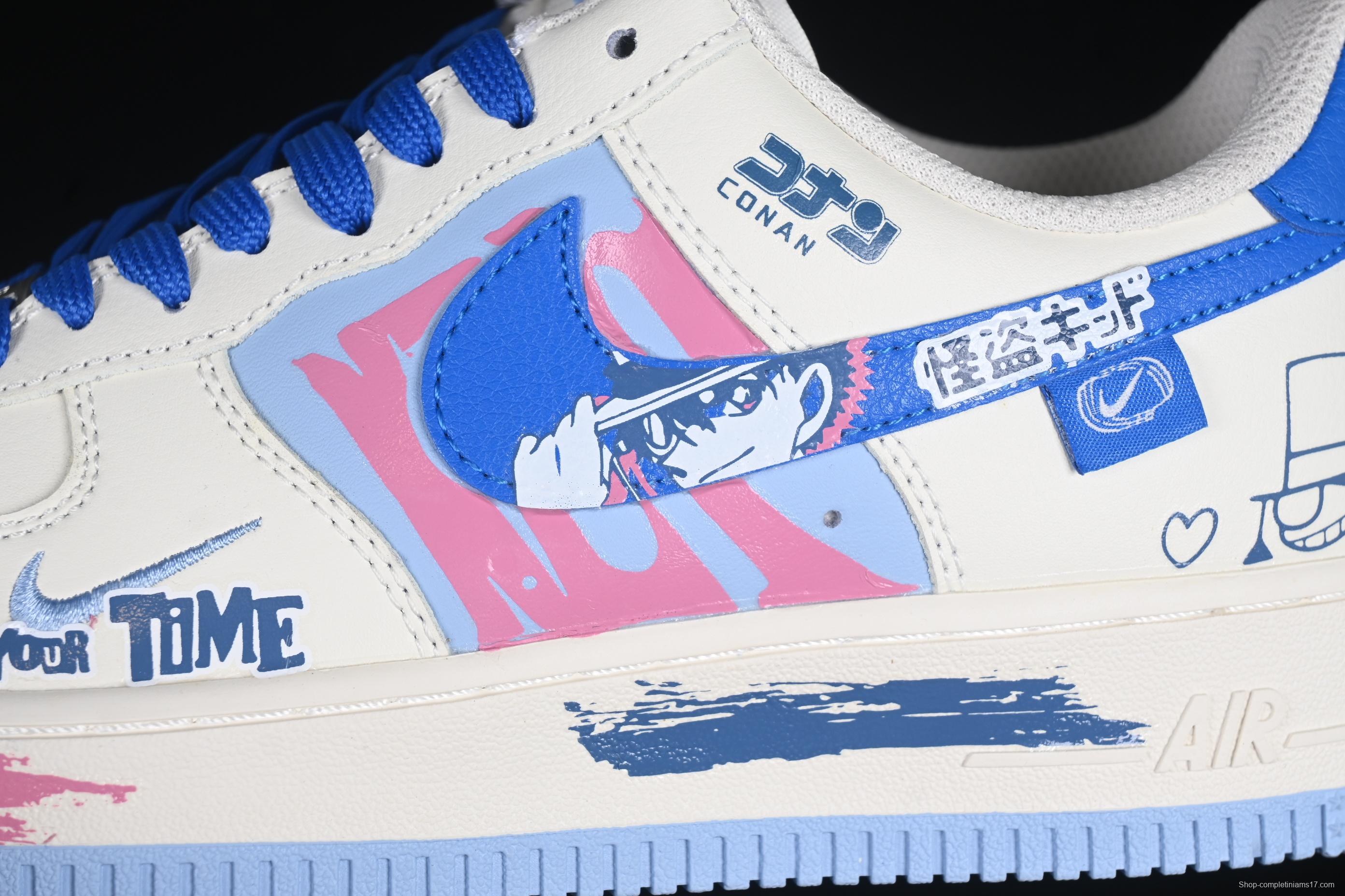 Nike Air Force 1'07 Low Kaito Kuroba Sneakers Inspired by Detective Conan Manga Series - DB3301-121