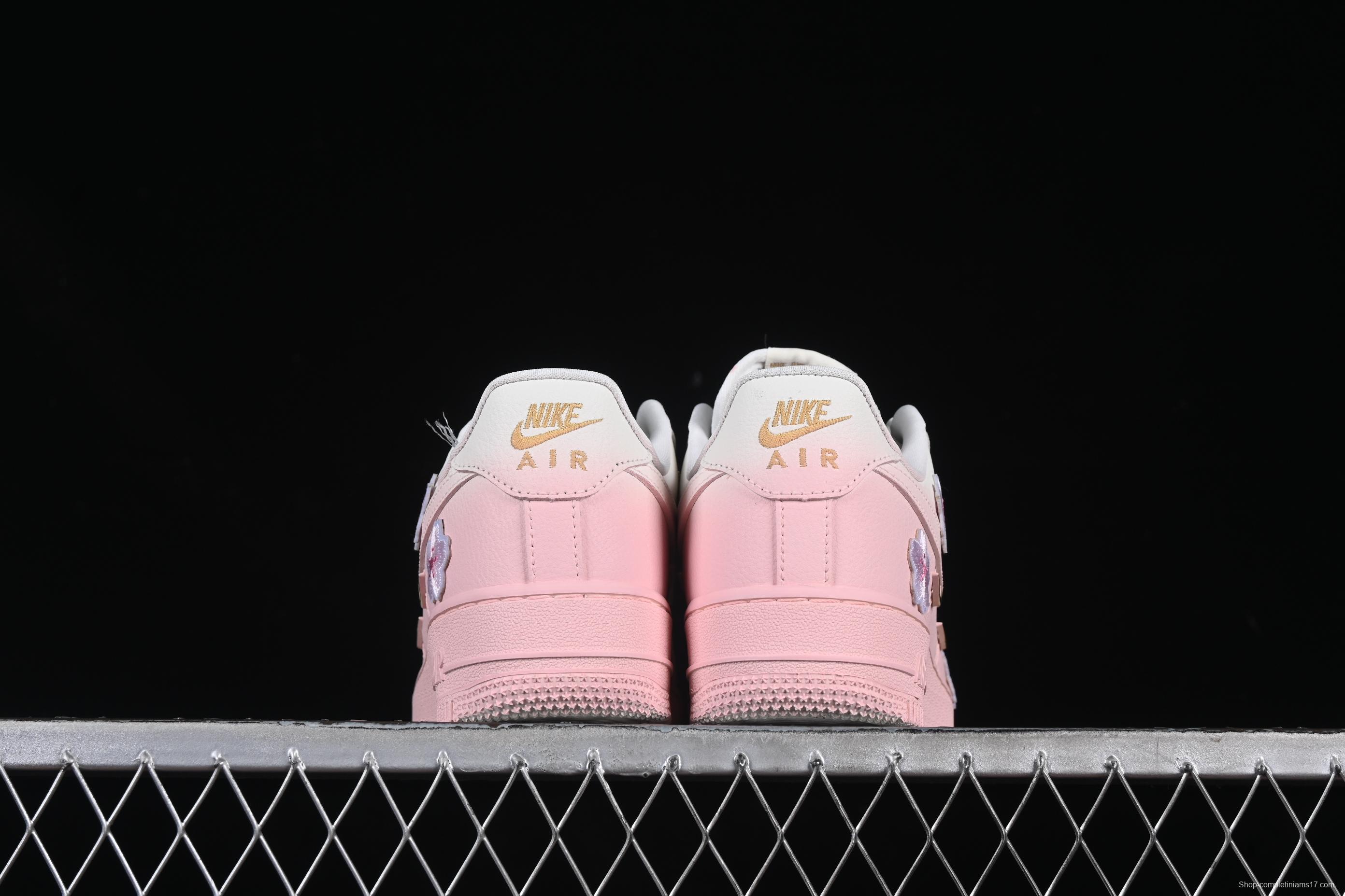 Nike Air Force 1'07 Low Casual Sneakers with Cherry Blossom Inspired Design - FC3654-121
