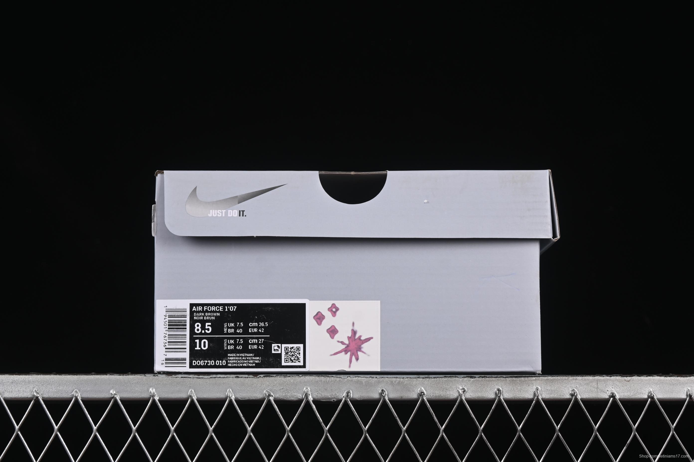 Nike Air Force 1'07 Low "Black Pink" Limited Edition Sneakers with Heart Design - DO6730-010