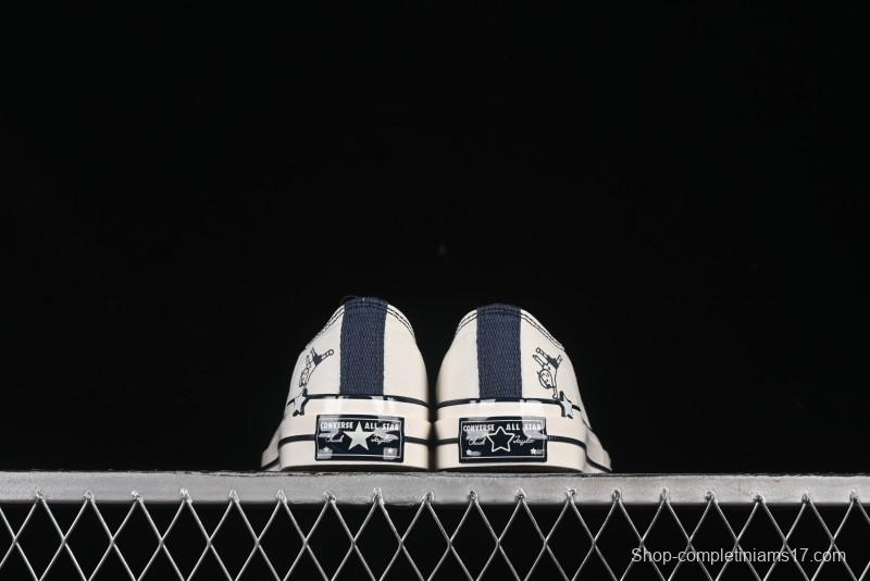 Converse Noritake x Chuck Taylor All Star 1970s Low Top Canvas Sneakers with Hand-Drawn Elements - A15788C