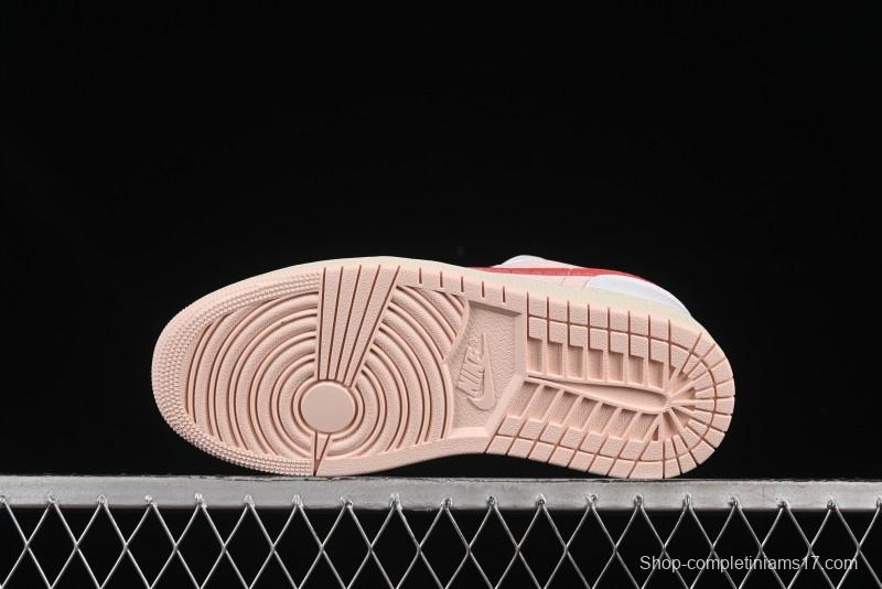 Nike Air Jordan 1 Low AJ1 White Pink Low-Top Casual Sneakers - IB8156-133