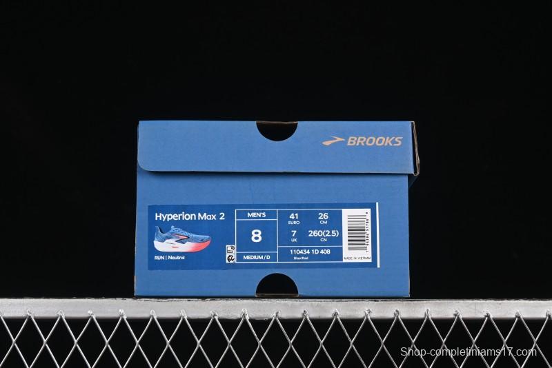 Brooks Hyperion Max 2 Cushioned Marathon Racing Shoes - 1104341D408