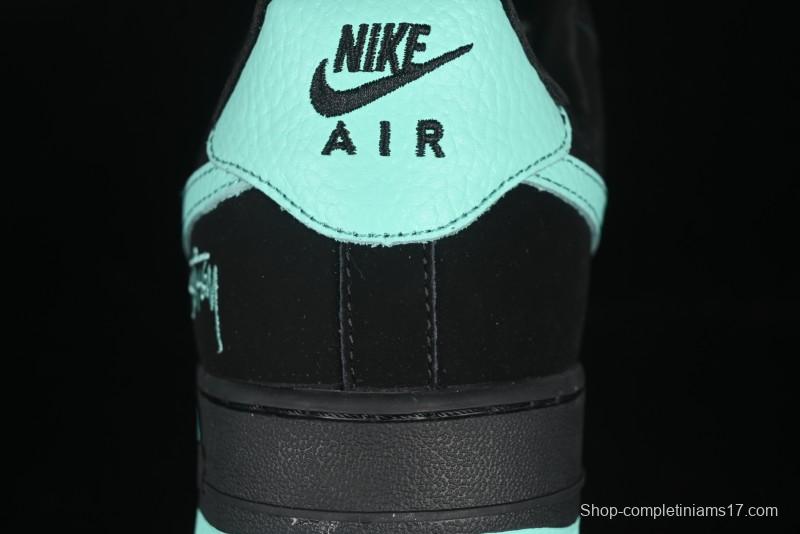 Nike Air Force 1 '07 Low Stussy Collaboration Tiffany Blue Casual Sneakers - DF0188-045