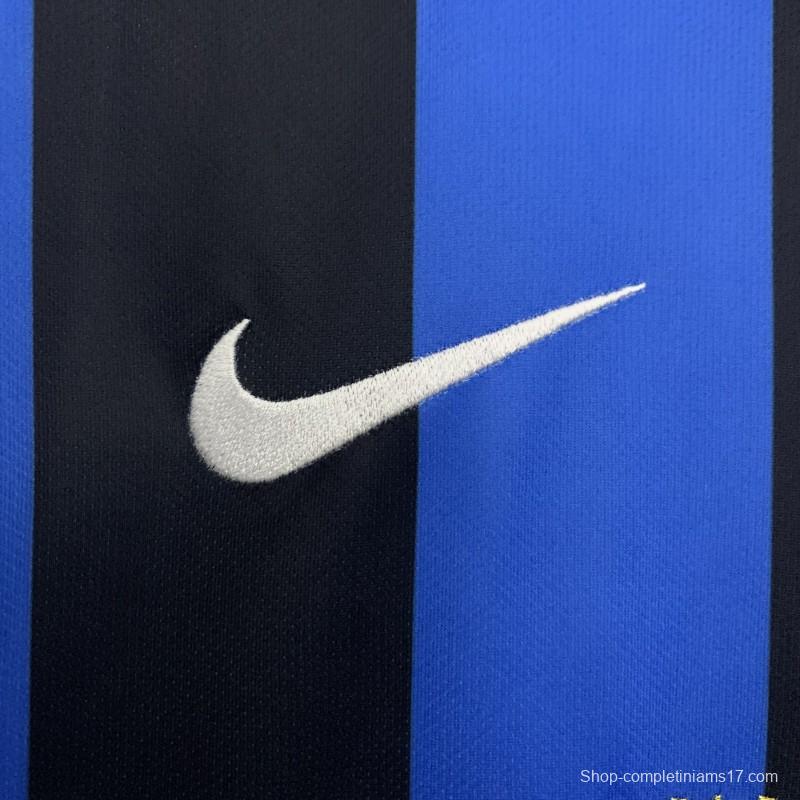 09/10 Retro Inter Milan Long Sleeves Champions League Edition Home Jersey