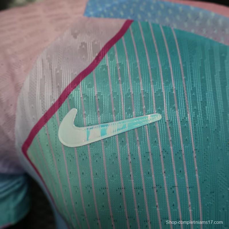 Player Version 25/26 FC Barcelona Mint Green with Pink Trim Jersey