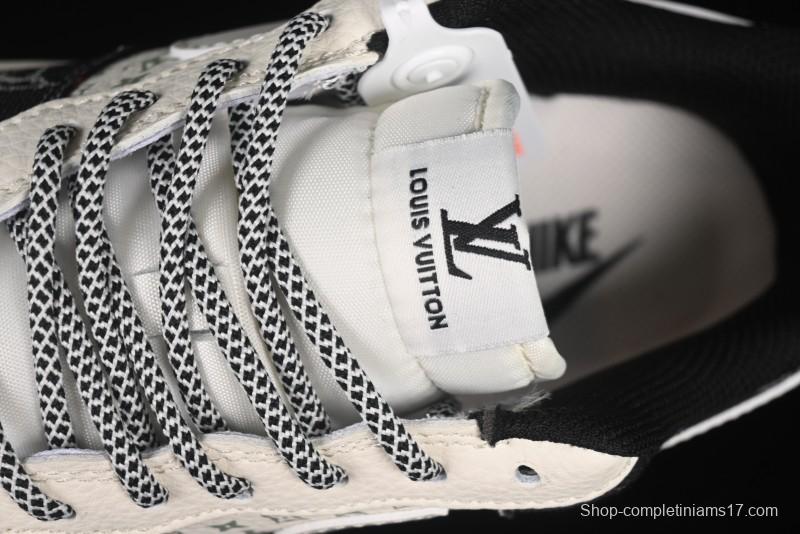 Nike Air Force 1 '07 Low LV Collaboration Double Print Denim Casual Sneakers - YX5066-317