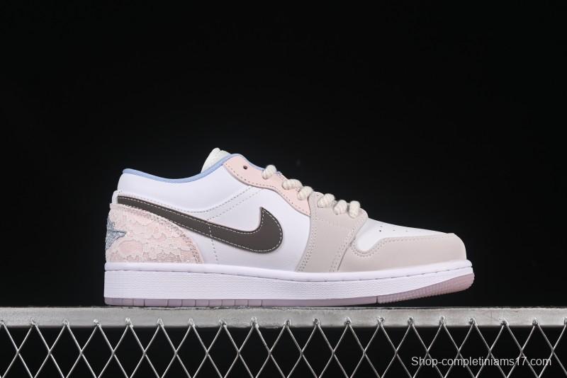 Nike Air Jordan 1 Low AJ1 Carving Pink Low-Top Casual Lifestyle Sneakers - IB8859-101