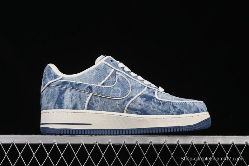 Nike Air Force 1 '07 Low LV Collaboration Blue Denim Casual Sneakers - SC9207-532
