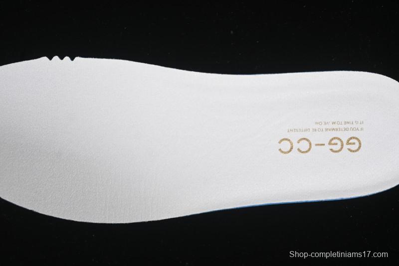 GG-CC Starry Sky Particle Silver White Lace-up Hollow Out Chunky Sneakers with 5cm Height Boost - G25U9778