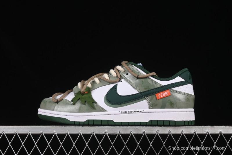 Nike Dunk Low Butterfly Bamboo Forest Green Low-Top Casual Sneakers - DD1391-101
