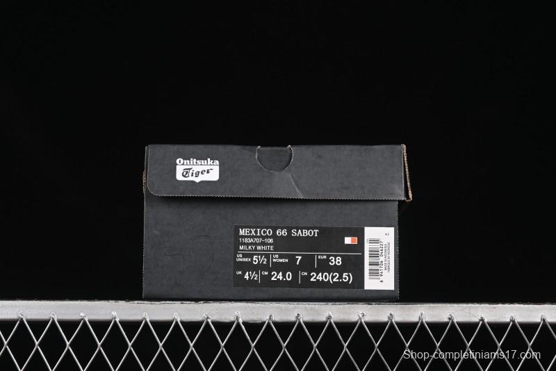 Onitsuka Tiger Mexico 66 Sabot Slip-On Sneakers with Breathable Mesh Upper - 1183A707-106