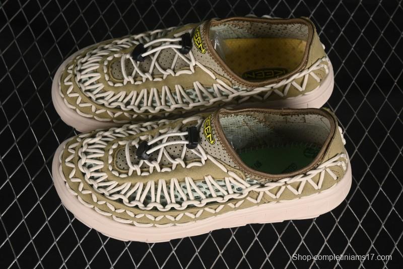 Keen Uneek Flat-M Woven Elastic Strap Outdoor Water Sports Sandals - 1014097