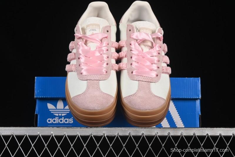 Adidas Originals Gazelle Bold JR8374 Collaboration Low-Top Sneakers with Thick Sole for Slip Resistance and Durability - JR8374