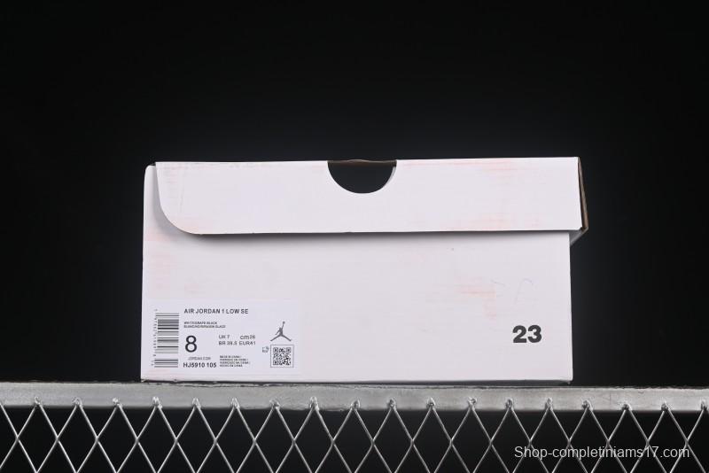 Nike Air Jordan 1 Low AJ1 Dark Purple Low-Top Casual Lifestyle Sneakers - HJ5910-105