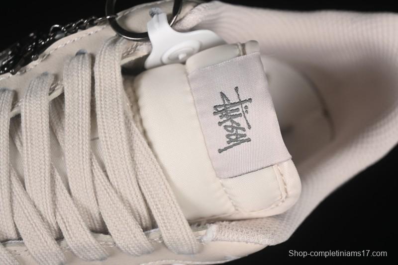Nike Air Force 1 '07 Low Stussy Collaboration Pig Grey Swoosh Grey Sole Casual Sneakers - XX3168-126
