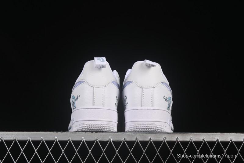 Nike Air Force 1'07 Low "Sesame Street" Custom Casual Sneakers - FB8971-080