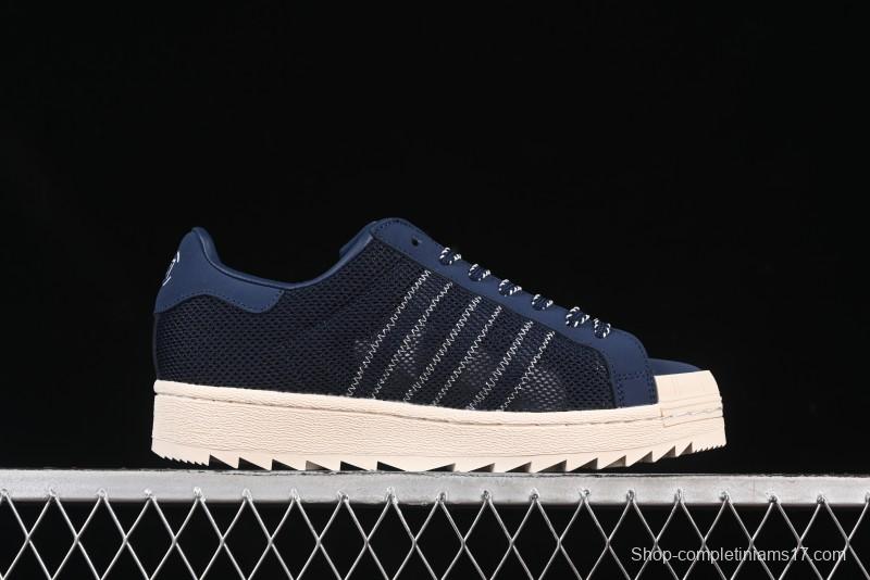 Adidas Clot x Superstar Shell Toe Casual Sneakers with Serrated Edge Design - IH3644