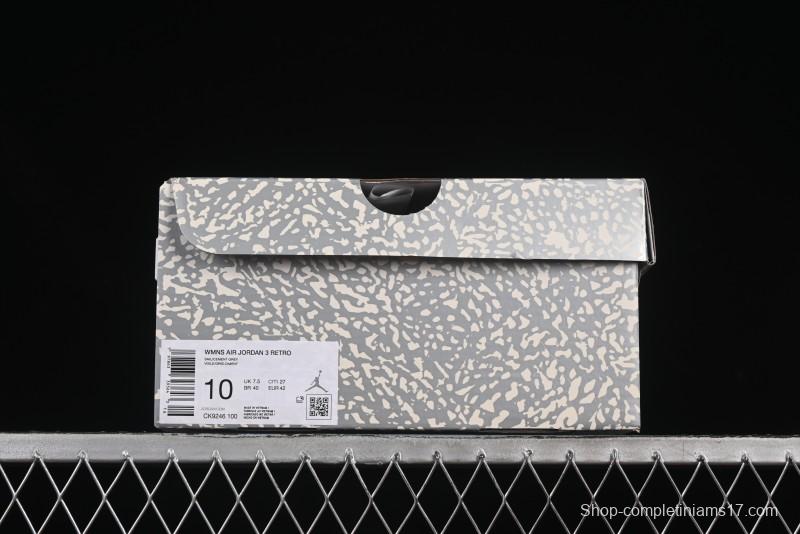 Nike Air Jordan 3 Retro OG Sail Metallic Silver - CK9246-100