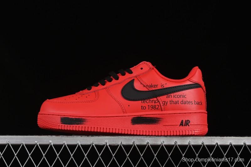 Nike Air Force 1'07 Low Watermelon Red Casual Sneakers with Full-Length Air Cushion - FD7039-600