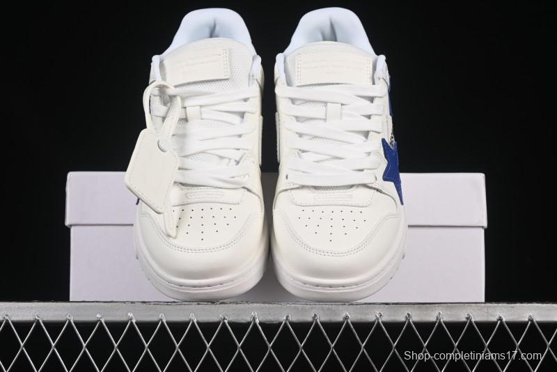 Off-White Out Of Office Low-Top Fashion Sneakers White Blue Star - AJD4