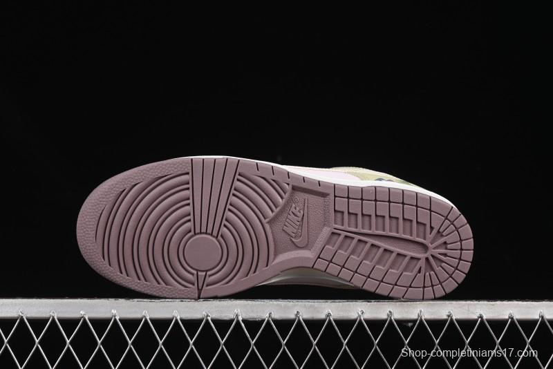 Nike Dunk Low Mushroom Floral-Themed Low-Top Casual Skate Shoes - IB8876-661