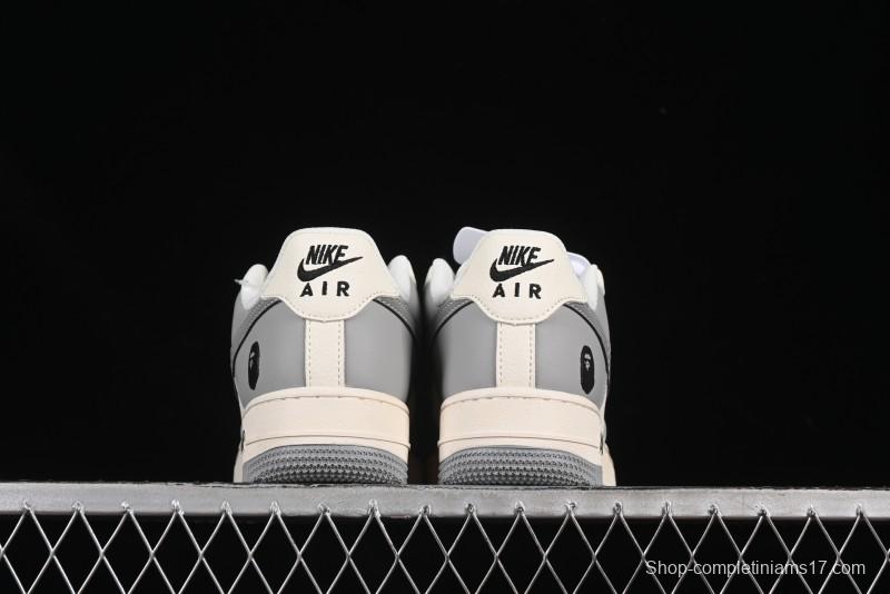 Nike Air Force 1'07 Low Bape Collaboration Beige Star Casual Sneakers - XS1958-571