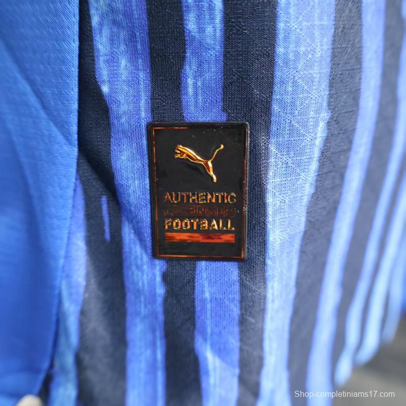 Player Version 25/26 Al Hilal Home Blue with Vertical Stripes Jersey